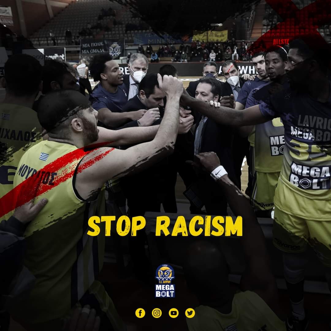 LAVRIO_BC's tweet image. ⊙ ΚΑΕ Λαύριο - Megabolt: Λέμε 𝝤𝝬𝝞 στο ρατσισμό!

Σήμερα, 21 Μαρτίου, είναι η Παγκόσμια Ημέρα για την Εξάλειψη των Φυλετικών Διακρίσεων.

Είμαστε αντίθετοι στις φυλετικές διακρίσεις και όλοι μας λέμε 𝝤𝝬𝝞 𝝨𝝩𝝤 𝝦𝝖𝝩𝝨𝝞𝝨𝝡𝝤''.

#WeAreLavrioMegaboltBC #WeSayNoToRacism