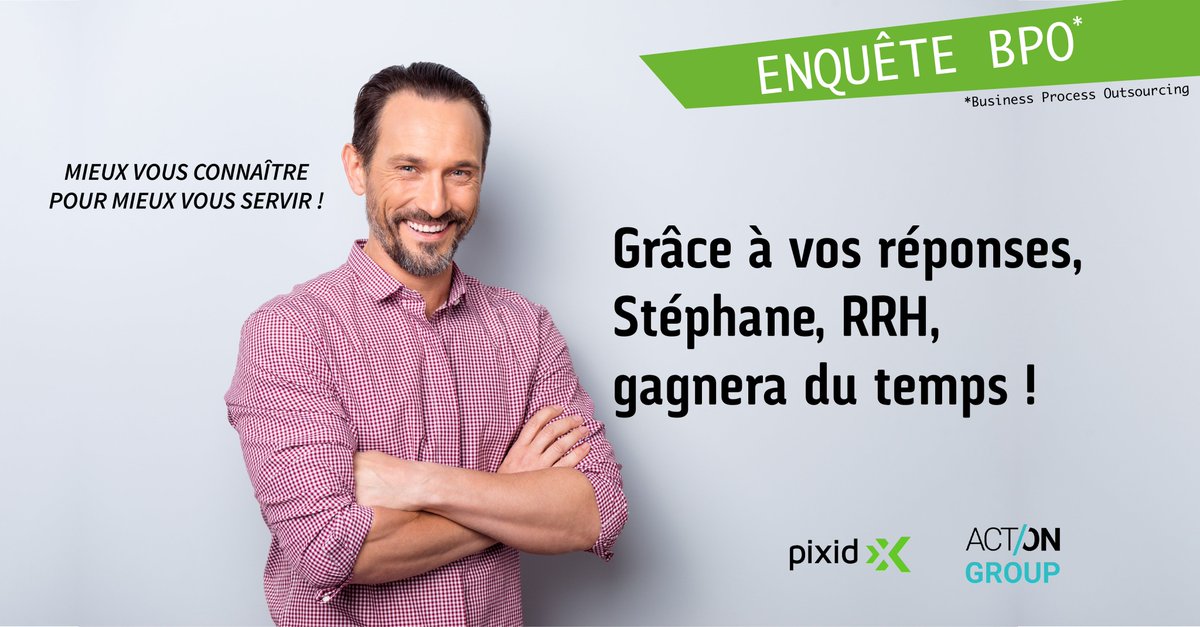 Mieux vous connaître pour mieux vous servir ! 🚀

Après le sujet des « recrutements en urgence », ACT-ON GROUP et PIXID continuent d’explorer le marché du travail et lancent une grande enquête sur « l’externalisation RH ».

Participez dès maintenant ➡ bit.ly/3w4bKbv