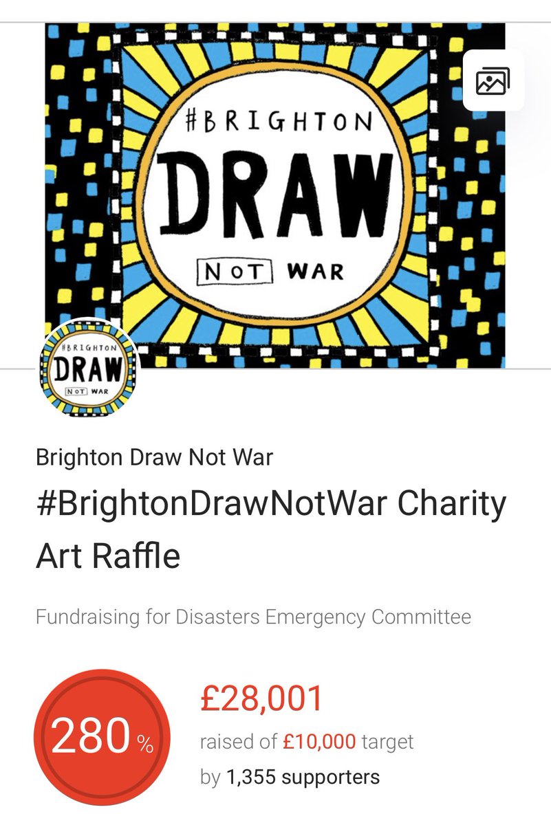 We made it to £28,000! Thanks so much everyone - and more artists were added today so even more chances to win beautiful prizes, all for such an important cause. justgiving.com/fundraising/br…
