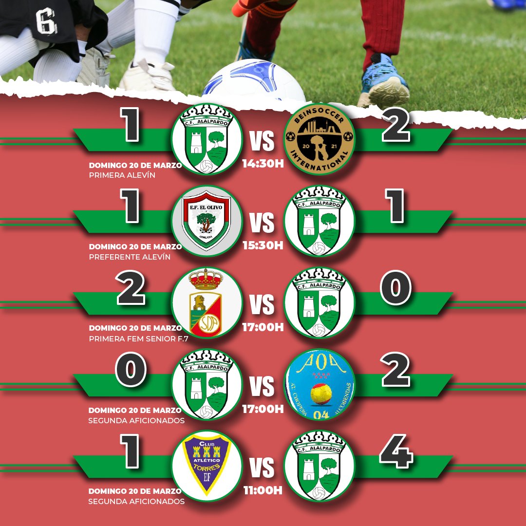 ¿Aun no sabes cuáles han sido los resultados de este fin de semana? 😯
¡Hoy lunes repasamos cómo le ha ido al Alalpardo en la última jornada! 👇