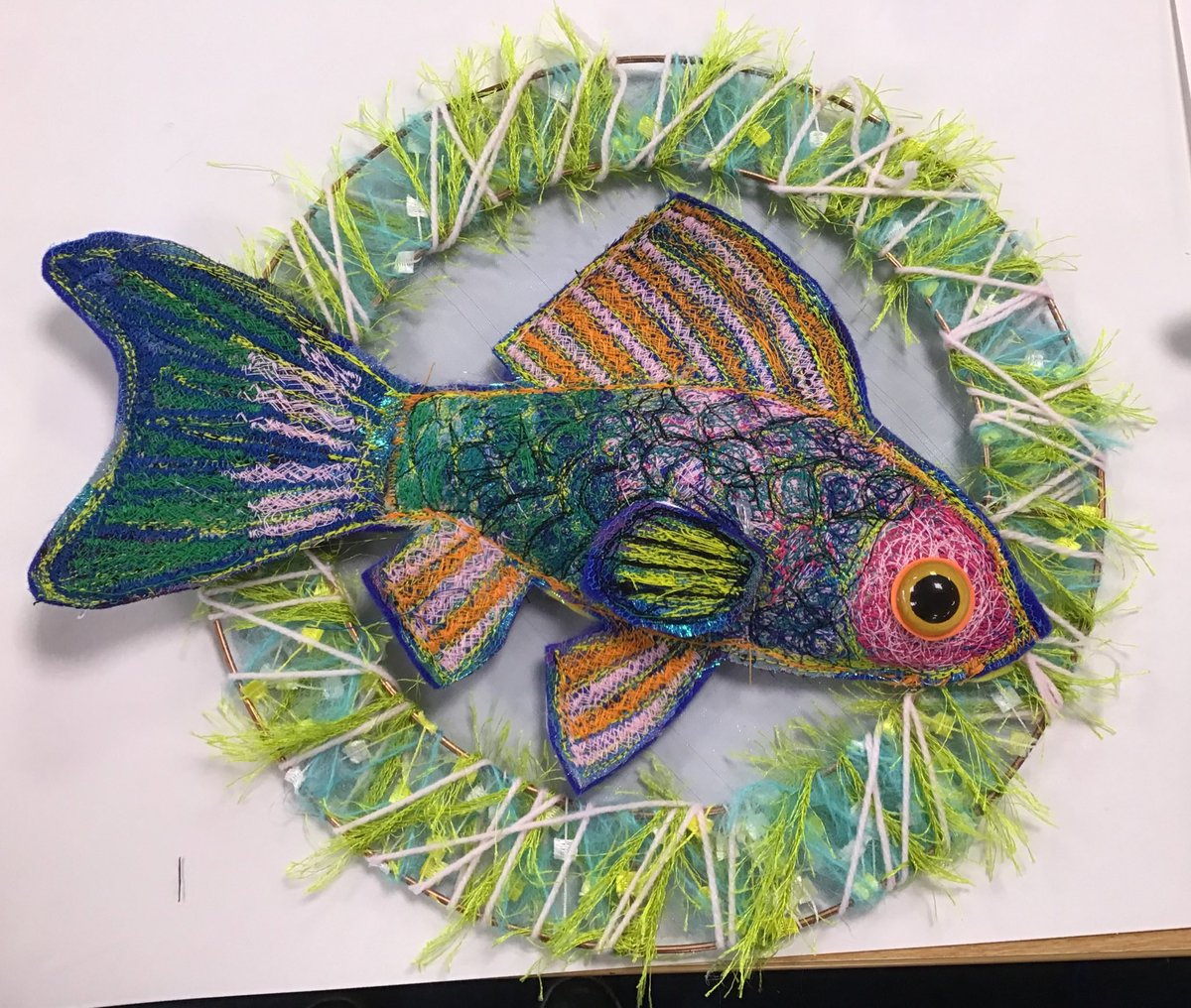 MrsPowerUnity's tweet image. Some more brilliant work from a Year 10 art textiles workshop  with Nikki Parmenter @UnityBlackpool