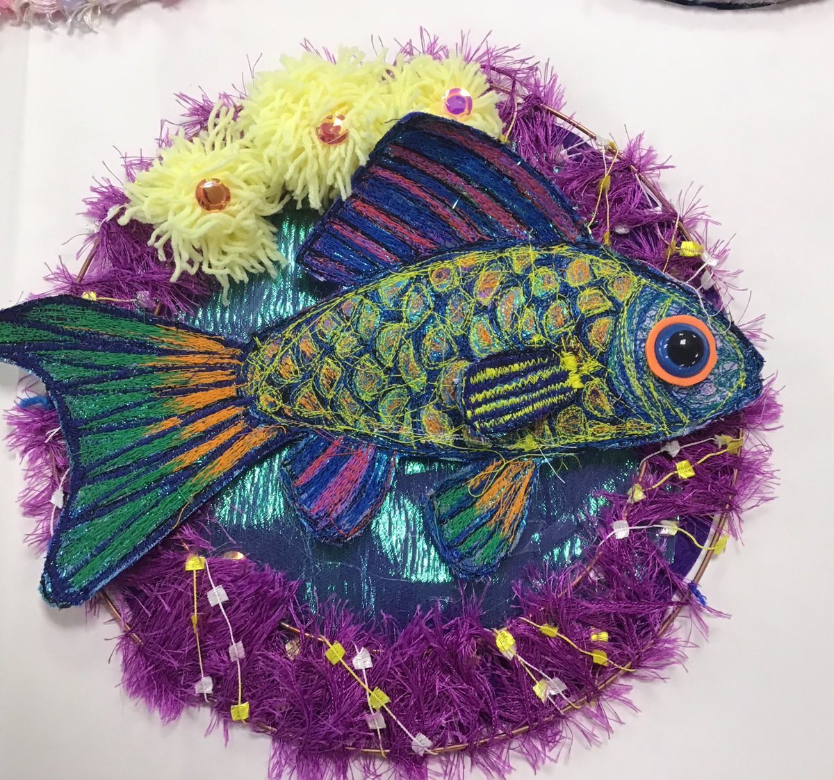 MrsPowerUnity's tweet image. Some more brilliant work from a Year 10 art textiles workshop  with Nikki Parmenter @UnityBlackpool