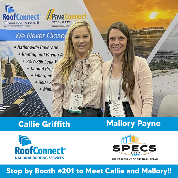 roofconnect's tweet photo. RoofConnect is at the  #SPECSSHOW2022 this week. Stop by our booth #201 to meet National Accounts Managers Mallory Payne and Callie Griffith and to register for our YETI giveaway! #specshow #specs #roofconnect #paveconnect https://t.co/pT0dtVknSg