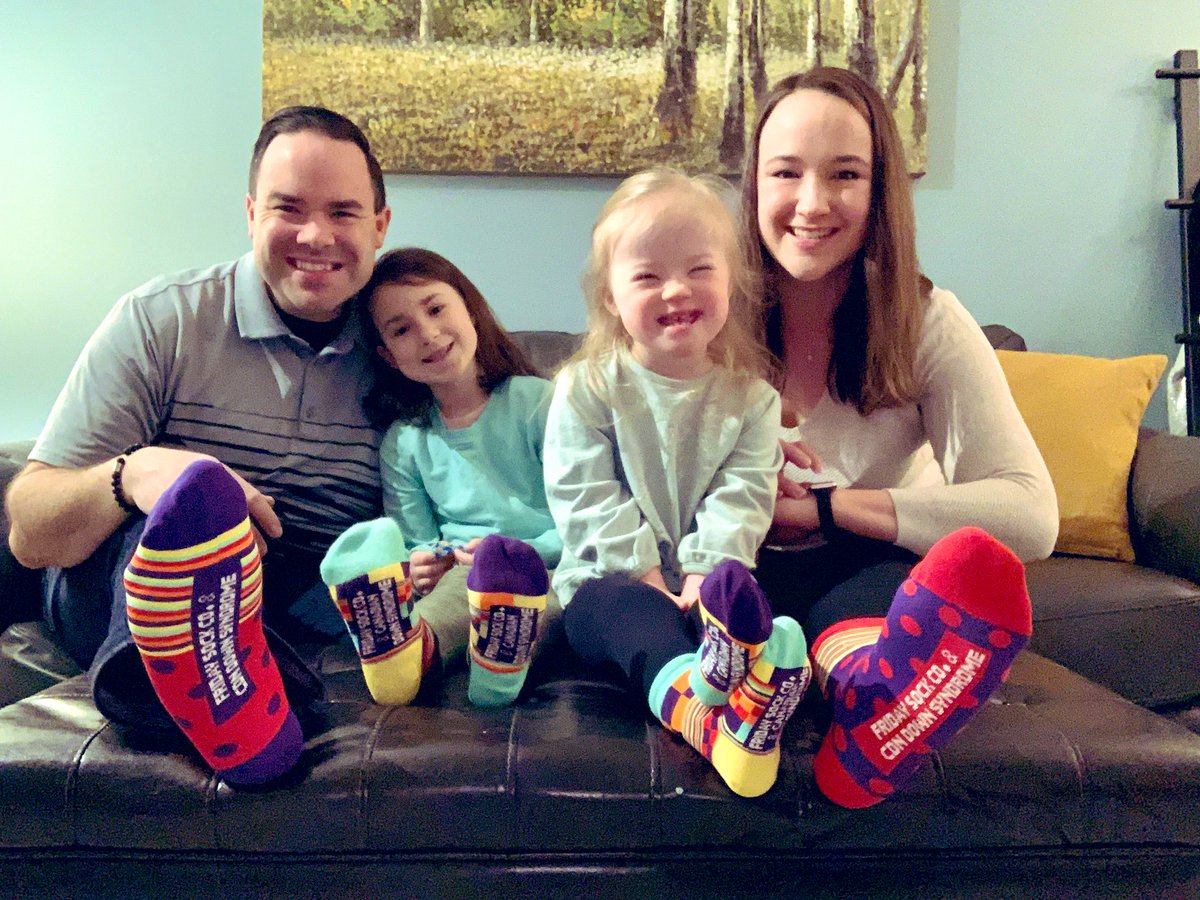 Today is #WorldDownSyndromeDay2022 and Maggie loves her socks and your socks and my socks. 🙂
