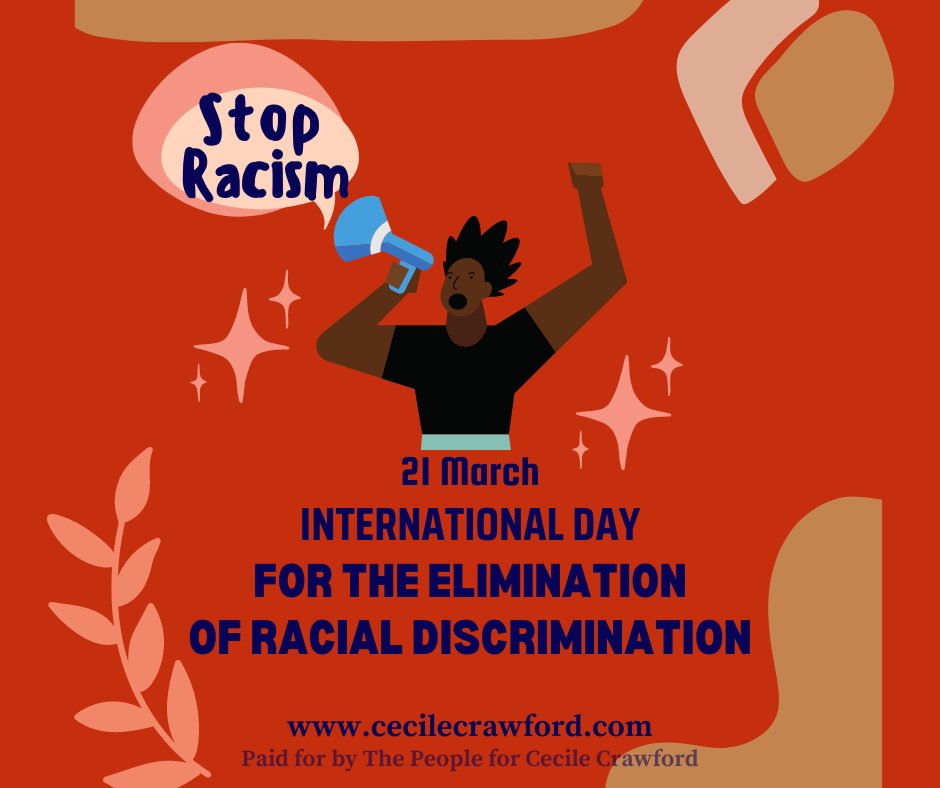 CCforNC's tweet photo. Per UNESCO, "we continue to struggle against racial discrimination through education for tolerance, the rejection of racist stereotypes that may persist in culture or in the media."
🗳️ #CecileCrawford is running for a seat on the #GreensboroNC City Council for District 2. https://t.co/AGX1OonKZ0