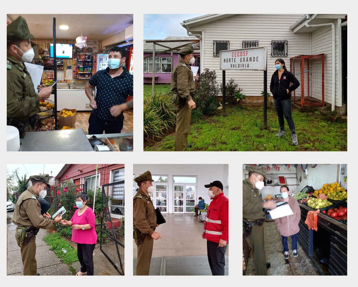 CarabLosRios's tweet photo. Para levantar información de seguridad y entregar medidas preventivas, Carabineros del Cuadrante Dos se entrevistan con vecinos de las Pobl Norte Grande 1 y 2 , además de encargados de seguridad del #Cesfam y #Cecof. 
#LaPrevenciónEsNuestraEsencia https://t.co/0nP6S3TXAo