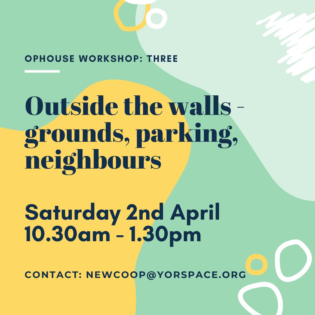📢  People of Burton Green! Join us at our Design Workshop #3 - Everything Outside - at Morrell House on Saturday 2nd April.

We want to meet you and hear your ideas! 💬

Please share with anyone you think might be interested

cc <a href="/Yorspace/">YorSpace</a> 

#york #cooperativehousing #ophouse