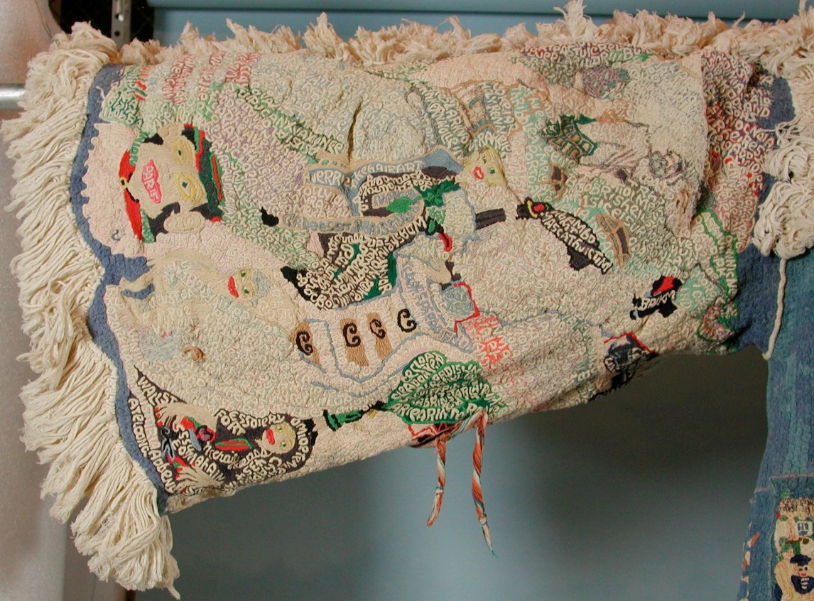 IsabellaRosner's tweet photo. Thinking about Myrllen’s Coat (@tnstatemuseum), made by a psychiatric hospital patient c. 1948-55. She saved threads, lint, and fabric scraps and from them sewed garments. Most of her works have been lost, as have her medical records. We know her only her by pseudonym, "Myrllen" https://t.co/4EdtPpxeC1