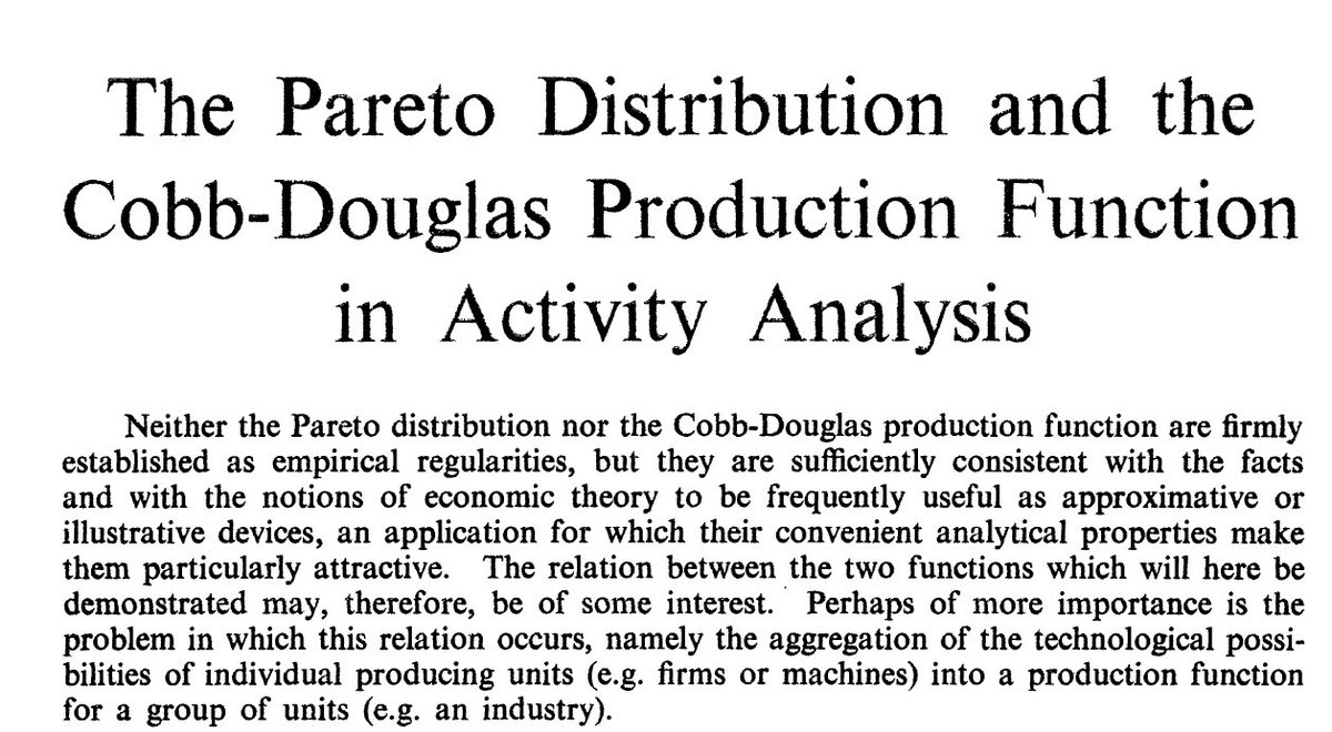 This idea goes back to a classic 1955  @RevEconStudies  paper by Houthakker: even if individual technologies are Leontief (elasticity = 0) they may aggregate up to a Cobb-Douglas production (elasticity = 1) @ChadJonesEcon discusses the result with the usual lucidity.10/