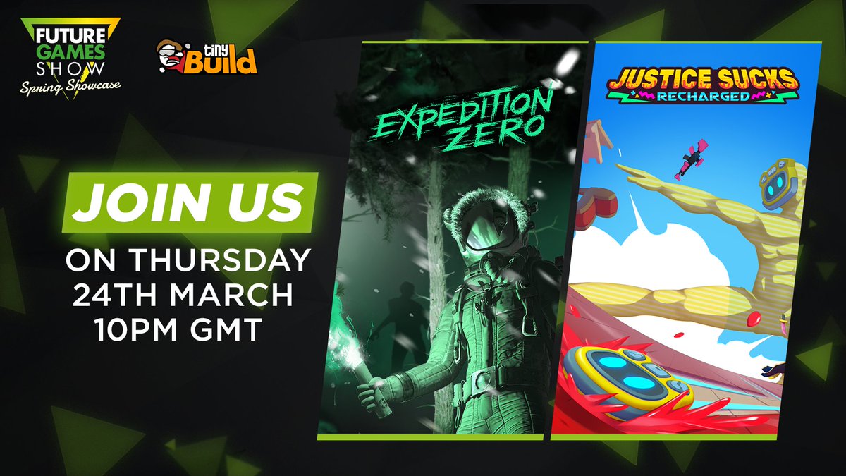 Join us at the Future Games Show where we'll be showcasing Expedition Zero and Justice Sucks!

Live this Thursday 24th March at 22:00GMT

You won't want to miss this! 🎮

#FutureGamesShow #IndieGames #IndieGaming