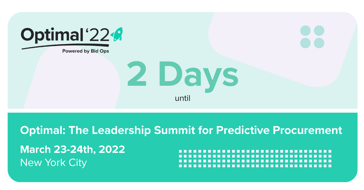 Arkestro's tweet photo. In just 2 DAYS Optimal '22 will be kicking off in New York City!🗽 

What's on the agenda from March 23-24? Who will be speaking?

Find all the info here! ⤵️ 
https://t.co/fGCAXKdK52

We can't wait to see you!

#optimal22 #procurement #conference https://t.co/4vcOrI3Byg