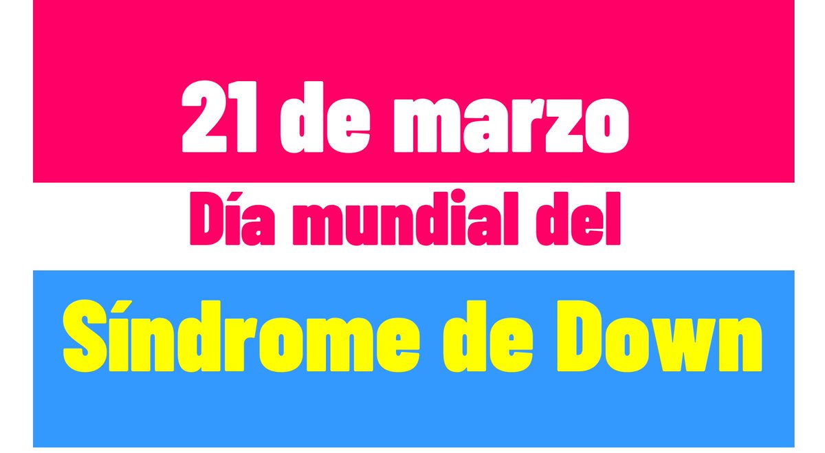 masterjosege's tweet photo. Hoy 21 de marzo se conmemora el Día Mundial del Síndrome de Down, designado en 2011 por la Asamblea General de las Naciones Unidas con el objetivo de generar una mayor conciencia pública sobre esta Condición y recordar la dignidad inherente, la valía y las valiosas contribuciones https://t.co/Xr0T8LC1Mk
