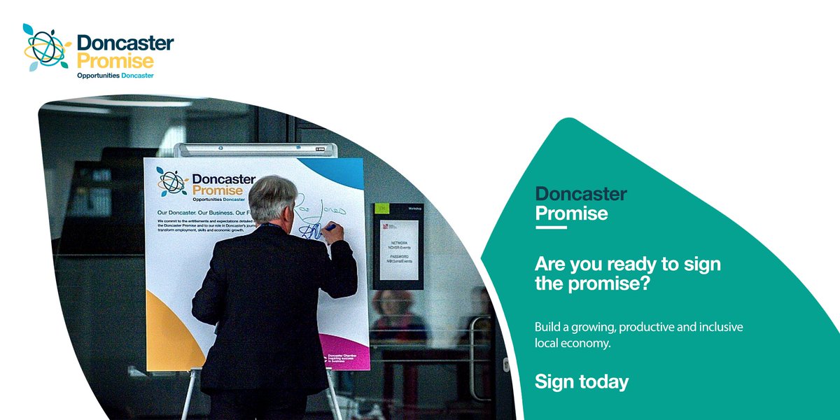 OpportunitiesDN's tweet photo. Be the change you want to see in your local area and business by signing the Doncaster Promise.

Find out more by following the link 
https://t.co/yWKAOKo2TF

#doncasterpromise https://t.co/nsQyfO9zNl