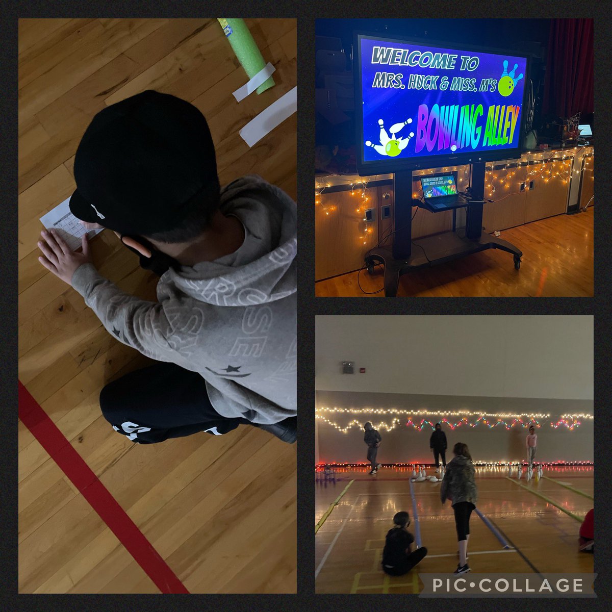 Cosmic bowling today in PE! Working  on the husky grip with bowling and math skills while keeping score! My students rock! ❤️ <a href="/D114Lotus/">Lotus School</a>