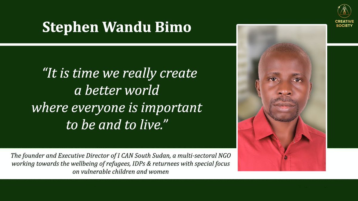 Stephen Wandu Bimo <a href="/WanduBimo/">Stephen Wandu Bimo</a>, the founder of <a href="/ICANSouthSudan3/">I CAN South Sudan</a>, in the international discussion on the issues of #slavery, #refugees problems and also #climate and natural disasters.
#Human Life is the highest value in #CreativeSociety!
#HumanRights 
🟢 creativesociety.com/videos/become-…