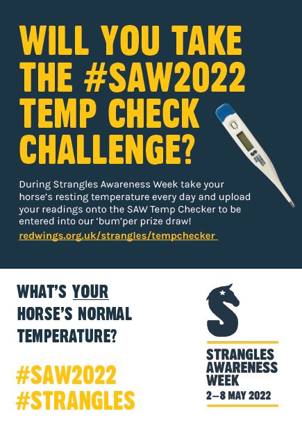 StranglesWeek's tweet image. Free thermometers for equine vets - while stocks last - help us promote Strangles Awareness Week and the #TempCheckChallenge 🤩

Wear your ‘S’ badge on your client visits and encourage clients to take the  #TempCheckChallenge.
DM us to get yours today!