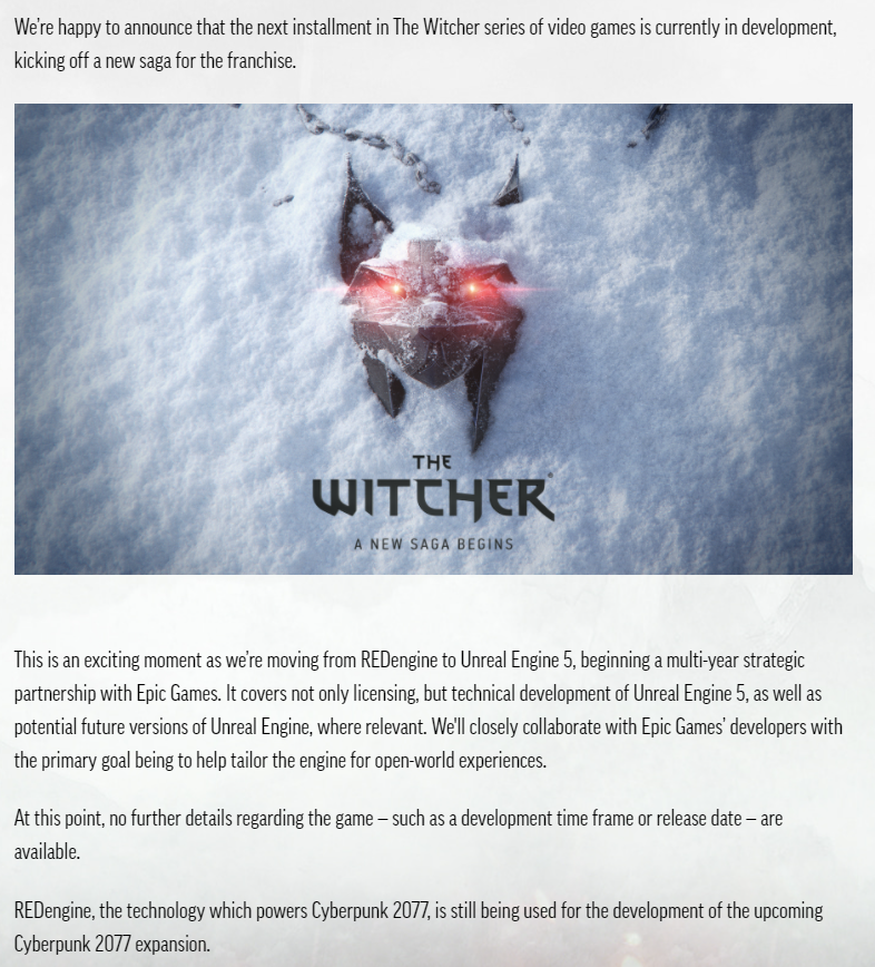 The Witcher 4 release date speculation, latest news and rumours