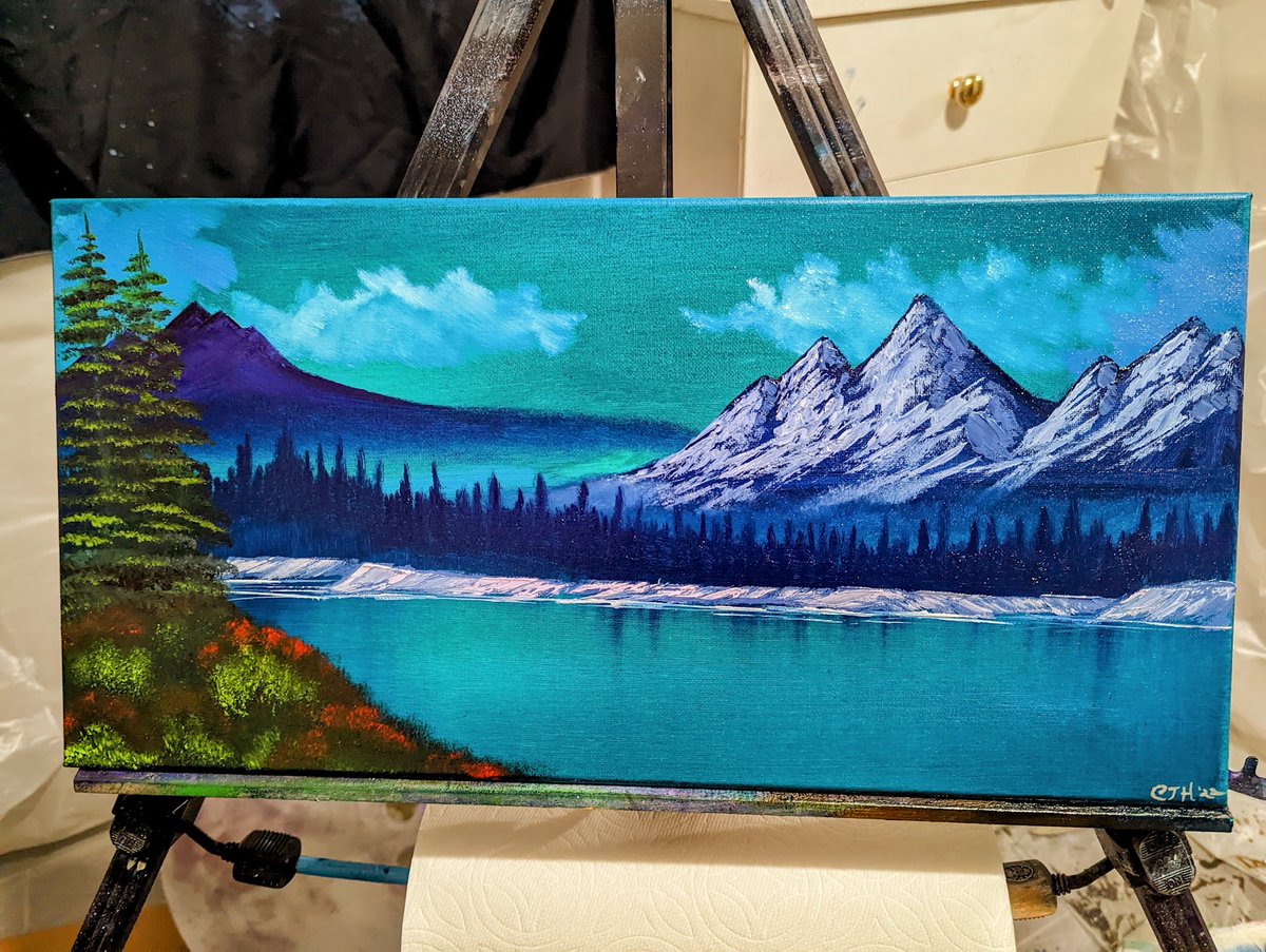 rockwithspock's tweet photo. "Mountain Lake"
First painting I've done in awhile 🙂
Had to add a filter because I couldn't get the color to show up properly. I made it as close as I could. https://t.co/NCiGqwp8jb