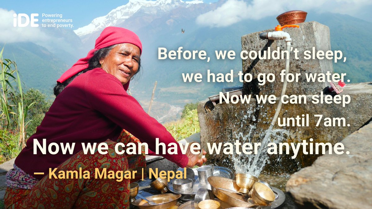 viagusta's tweet photo. RT iDEorg: One way iDE powers entrepreneurs in Nepal is by establishing community-managed water systems. They tap and store water and then distribute it to local households. Your gift supports building  resilience around the world, especially in women. … https://t.co/1iOdC7DhX7