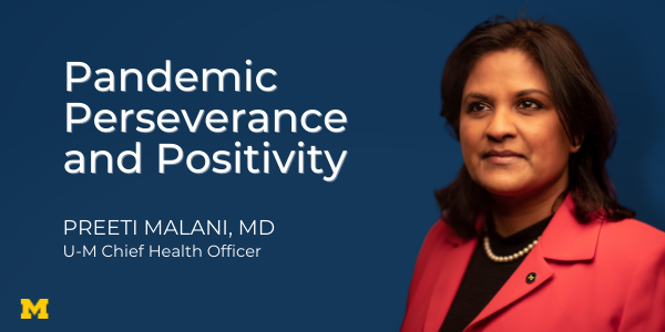 UMIntMed's tweet photo. Dr. @PreetiNMalani, U-M Chief Health Officer and Professor of Medicine in the Division of Infectious Diseases, discusses her experience helping lead the campus response to the #COVID pandemic.
https://t.co/CpPcy2M0lG https://t.co/8xceRhN6oH