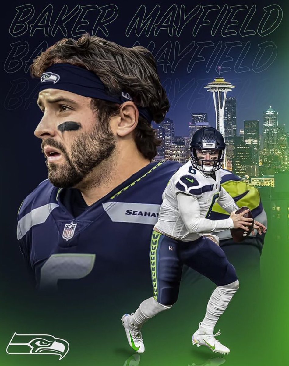 SeattleONTap's tweet photo. Matt Ryan to the Colts, that leaves one place that makes sense for Baker Mayfield. 

The Seattle Seahawks. We in. Are you? 🤷‍♂️ https://t.co/EpfUfScdj4