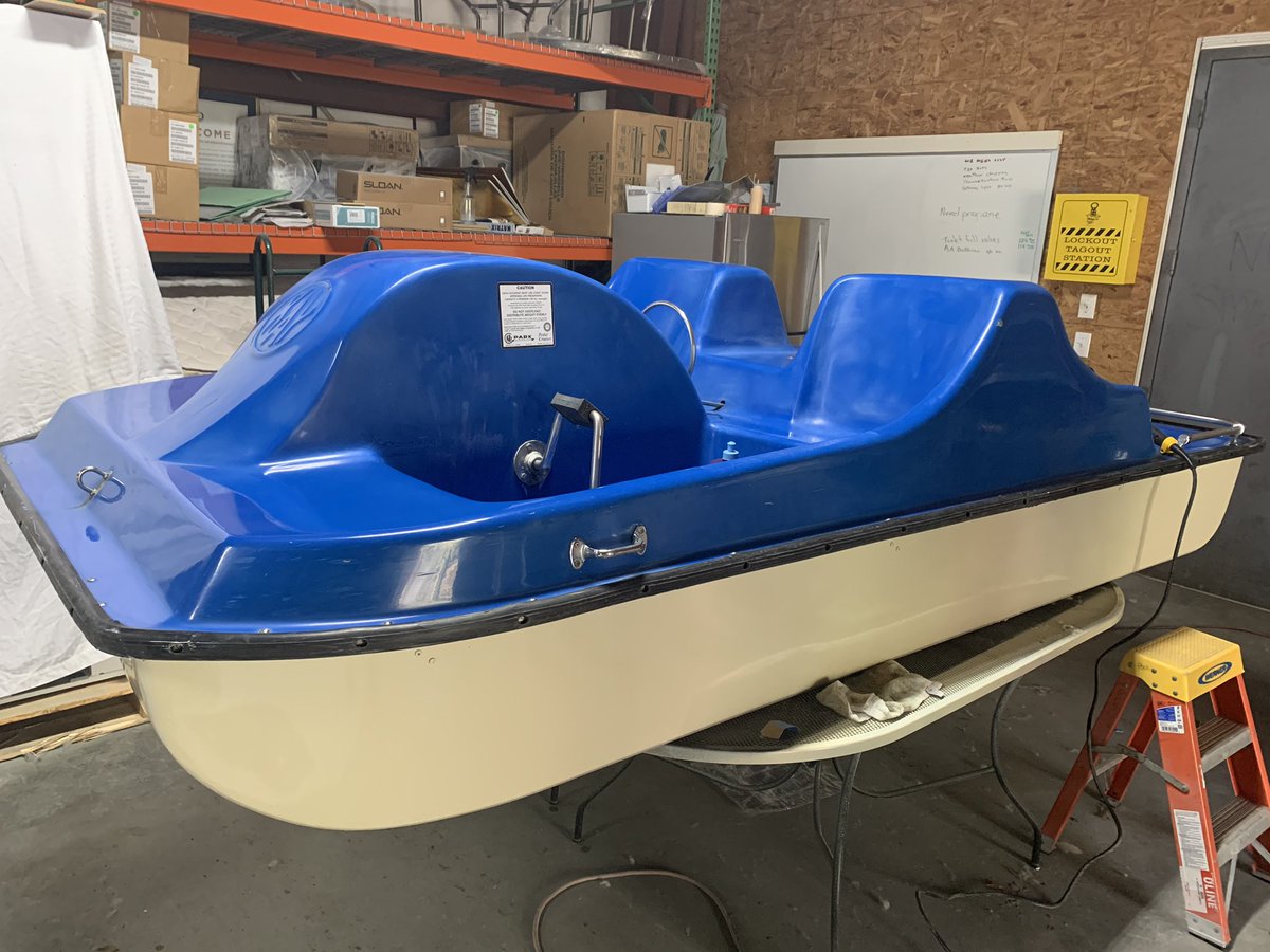 Our maintenance team did a FANTASTIC job restoring our paddle boats !! We are ready for Summer ☀️