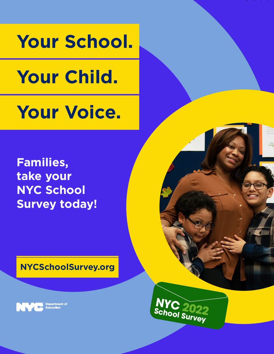 This is the last full week to take your #NYCSchoolSurvey! Mail your paper survey or submit online by Friday, March 25 at   NYCSchoolSurvey.org