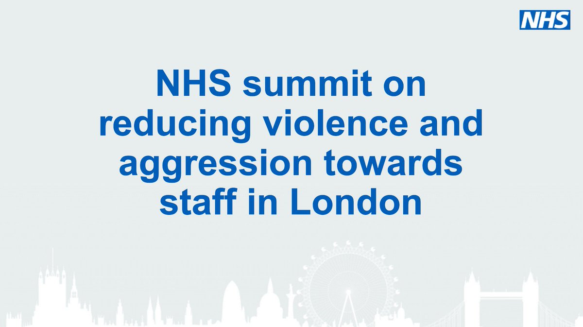 NHS London (@nhsenglandldn) on Twitter photo Today NHS leaders and 100+ staff across the capital came together to speak with one voice and say that aggression and violence towards our staff will not be tolerated. Read more: england.nhs.uk/london/2022/03โฆ Today NHS leaders and 100+ staff across the capital came together to speak with one voice and say that aggression and violence towards our staff will not be tolerated. Read more: england.nhs.uk/london/2022/03โฆ