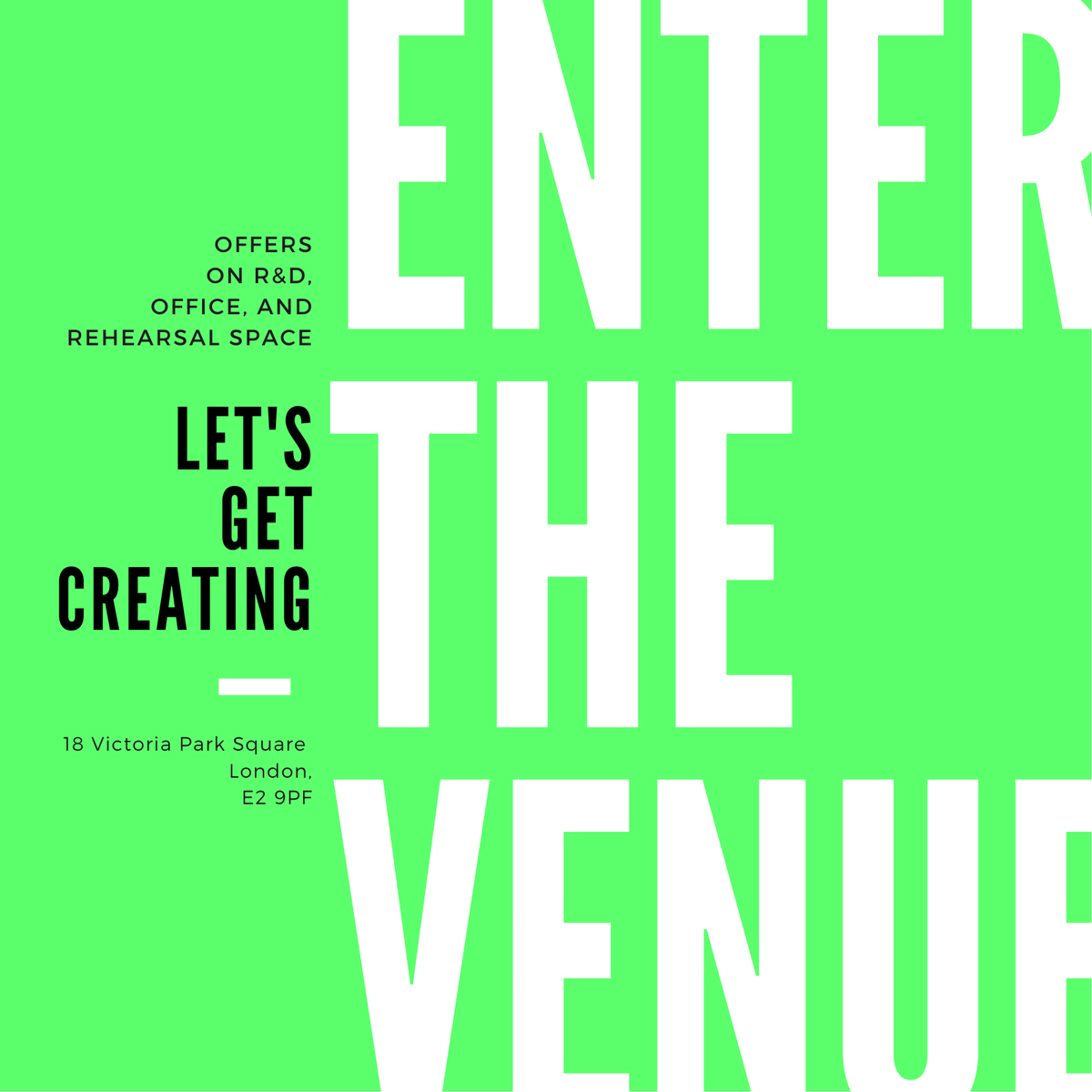 Enter_theVenue's tweet image. After a tough couple of years we at ENTER want to get things going again.

Through April we are dedicating two spaces a week solely to Artists who want to R&amp;amp;D new work.