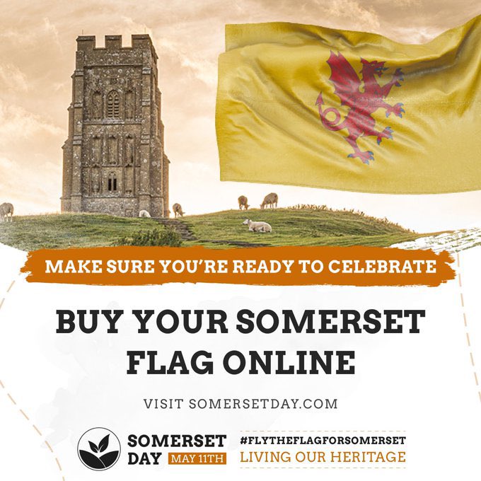 Make sure you're ready to celebrate! 💛 Buy your Somerset Flag online today &amp; #FlyTheFlagForSomerset in celebration of #SomersetDay! 🎉

Shop here: somersetday.com/shop/ #LivingOurHeritage