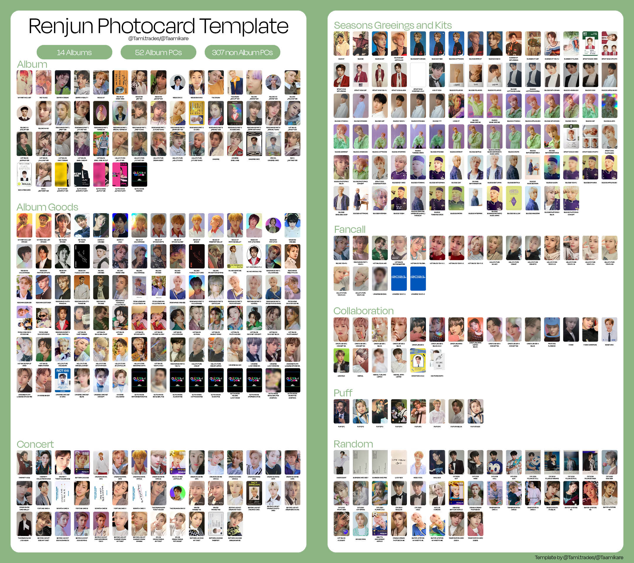 Tami on Twitter "Renjun Photocard Template 런쥔 포카 Includes all album