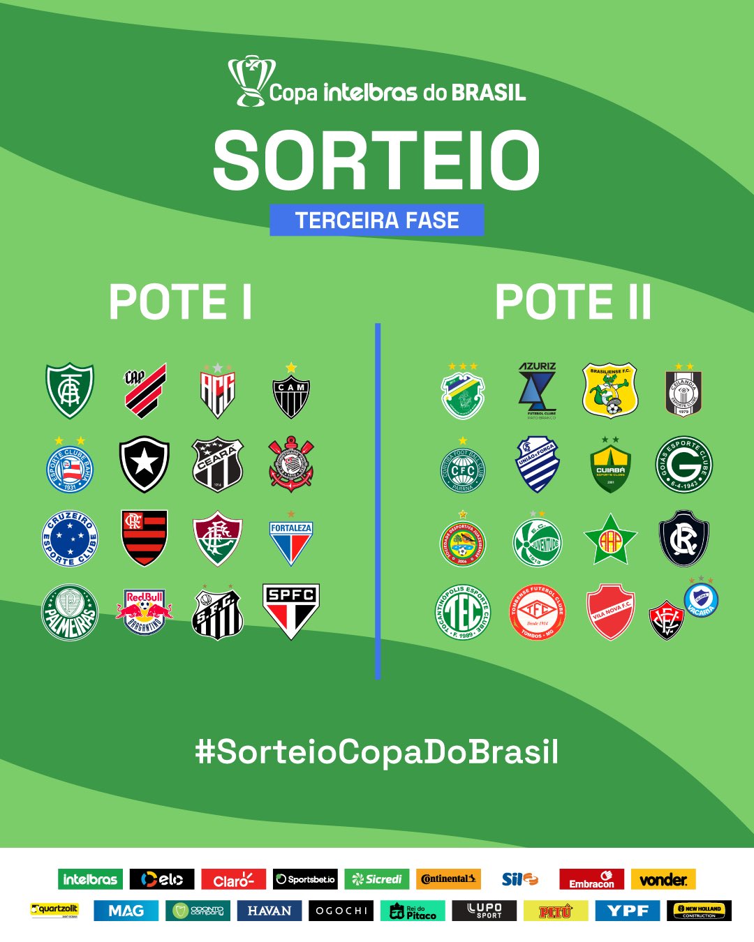 Copa do Brasil 'mais Série A de todos os tempos' sorteia oitavas nesta  terça; veja potes e regulamento — NovaFogo