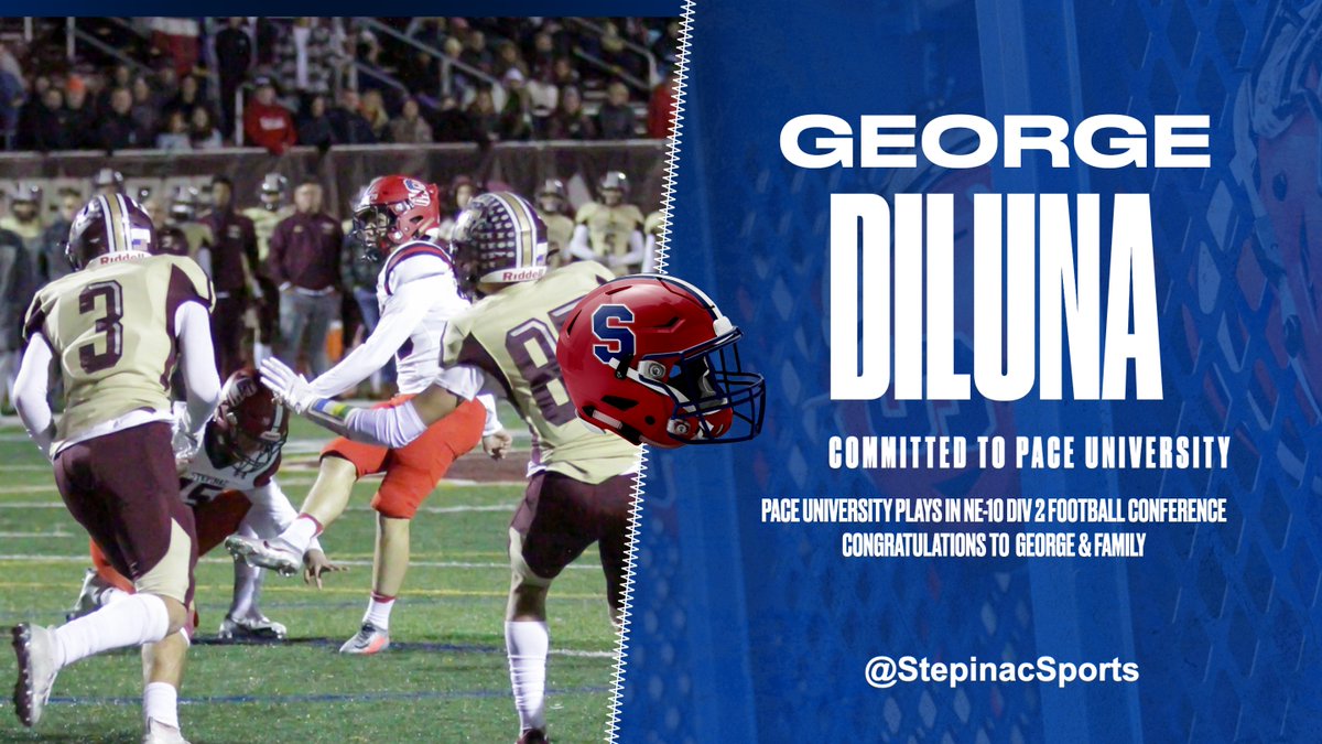 Congratulations to K George Diluna &amp; family on his commitment to Pace University Football.  George is the 11th player from the 2021-2022 Varsity Football team to commit to play college football next year so far. <a href="/GeorgeDiLuna/">George DiLuna</a> @PaceUFootball1 <a href="/KDJmedia1/">Kevin Devaney Jr.</a> @lohudinsider <a href="/StepinacHS/">Archbishop Stepinac High School</a>