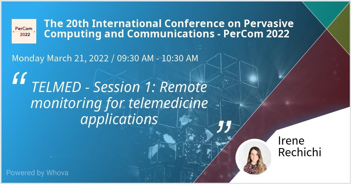 ireneytargaryen's tweet image. A great experience! 
Thanks to the Workshop Chairs for organising such an engaging event. 

#TELMED2022 #PerCom2022
@IEEEPerCom