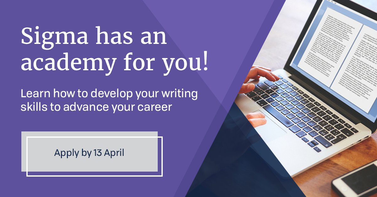 SigmaNursing's tweet photo. Interested in becoming a published author? Want to take your writing to the next level? Sigma’s Virtual Mini Academy: Writing for Clinical Nurses will help you develop your writing skills to advance your career. Learn more and apply » https://t.co/LjDkFpQDJO https://t.co/4pcM1sBnDp