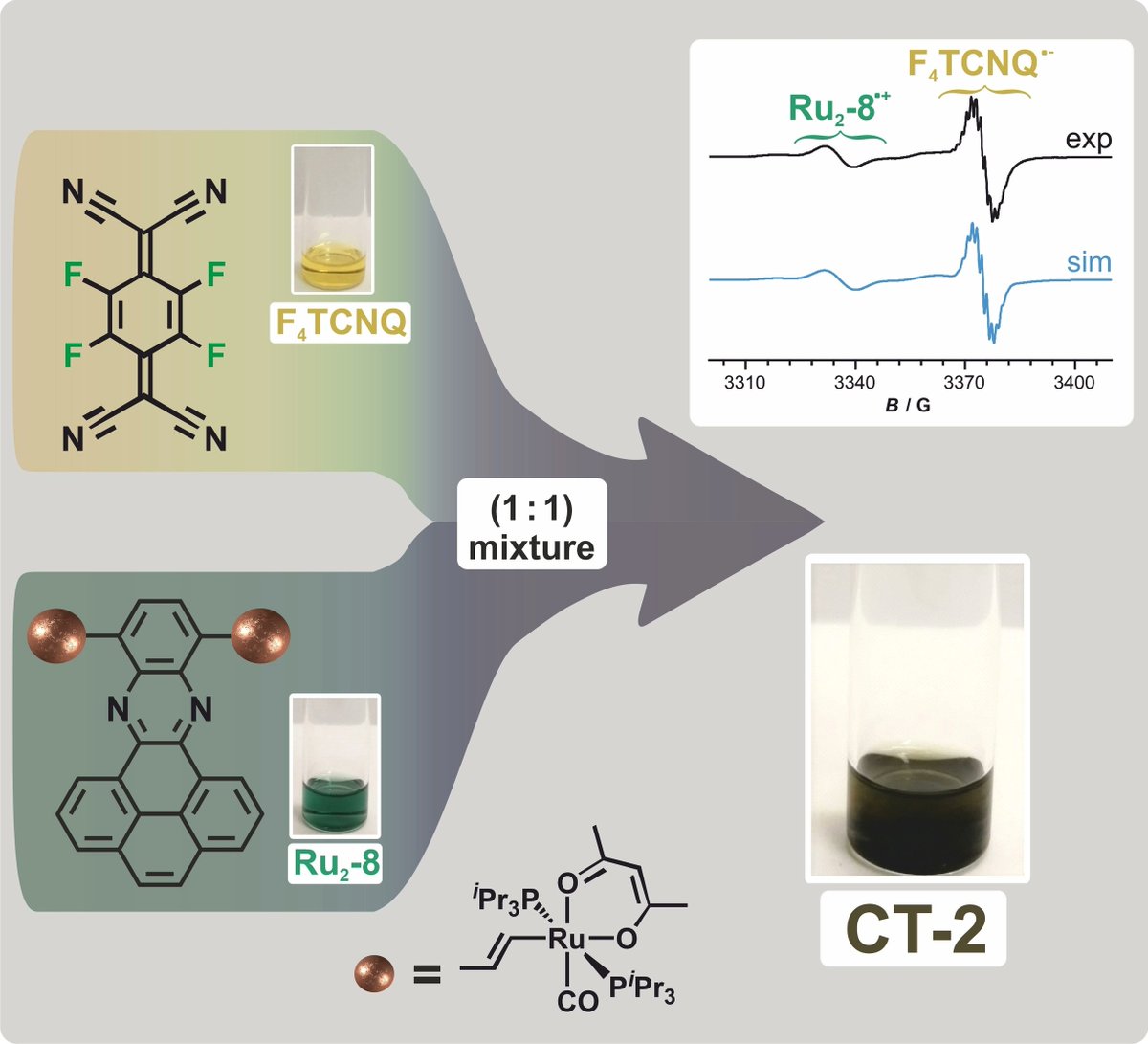 wintergroup1's tweet photo. We congratulate our Postdoc Raj to his first paper in our group in @ChemEurJ on: "Electron-Rich Diruthenium Complexes with π-Extended Alkenyl Ligands and Their F4TCNQ Charge-Transfer Salts". It was a collab with the Schmidt-Mende Group from the Physics Department @UniKonstanz ! https://t.co/TJvjhi7abI