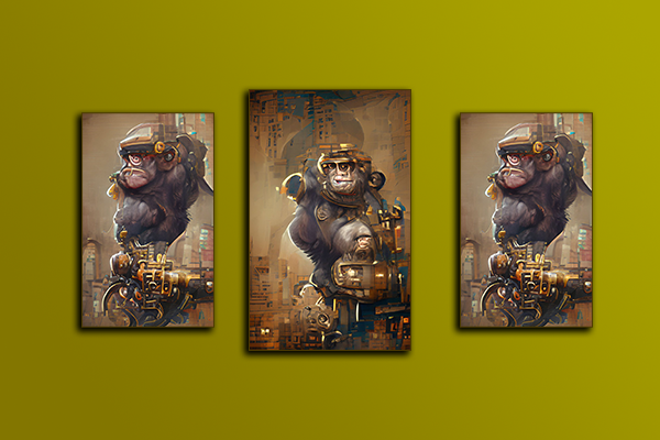 PushArtNFT's tweet photo. @CryptosJOE Checkout Our Cyber-Gold apes Collection
#NFTCollection https://t.co/xQjxlAoJy1