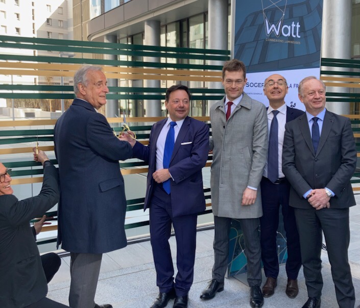 ParisLaDefense's tweet photo. Inauguration de l'immeuble Watt, une restructuration exemplaire menée par @Sogeprom avec le concours de @234architecture, en présence de @jakossowski, @EricGroven, Loïc Madeline, @PhDepoux et @pierreyvesguice.
🔸 + d'infos 👉 https://t.co/kZaR2Ujuap https://t.co/KoRGUKi2LI