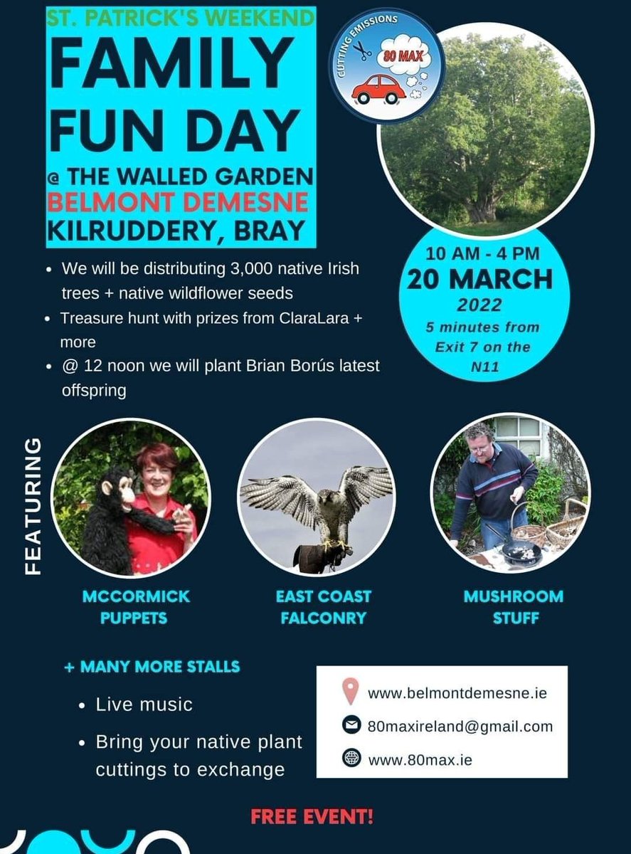 WaterWicklow's tweet photo. Great engagement with all ages at the #FamilyFunDay at Belmont Demesne #Bray yesterday.
What a wonderful facility for families to be active and a great event with 3k trees 🌳 given out 💚
#WicklowOutdoors
#CitizenScience #CSSI
#WaterQuality #max80 https://t.co/AUr9mIhKLv