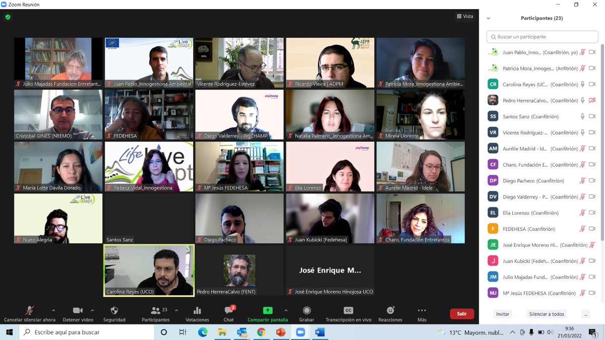 InnogestionaAmb's tweet photo. Empezamos con ganas la semana y la primavera 🌸!!
📅 Hoy hemos participado en la 4ª reunión de monitorización del @LifeLiveadapt
Una puesta a punto de cara a la última fase de ejecución del proyecto.
#LiveAdapt #coordinationmeeting https://t.co/ghKeDDLo6i
