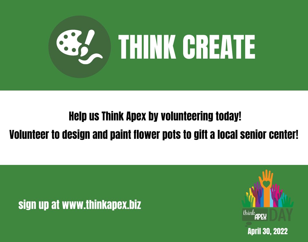 Registration for Think Apex Day is open! This year's event takes place on Saturday, April 30th. Find out how you can give back and #thinkapex at:  thinkapex.biz