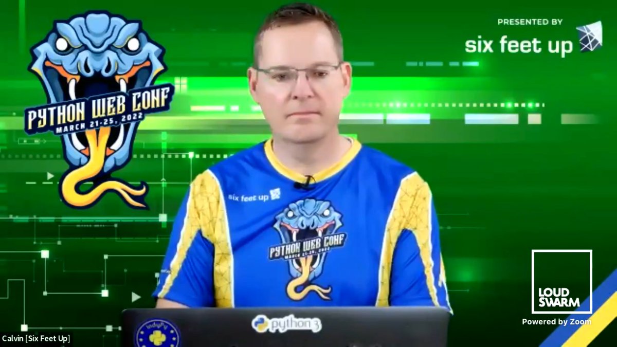 pauloxnet's tweet photo. The Python Web Conference 2022 @pythonwebconf has just started. 🎊
Calvin @calvinhp is presenting the news of this great in-depth #Python conference for #web developers organized by Six feet up @sixfeetup via LoudSwarm @loudswarm 👍

#pwc2022 #pythonwebconference https://t.co/I9SLco7hAF