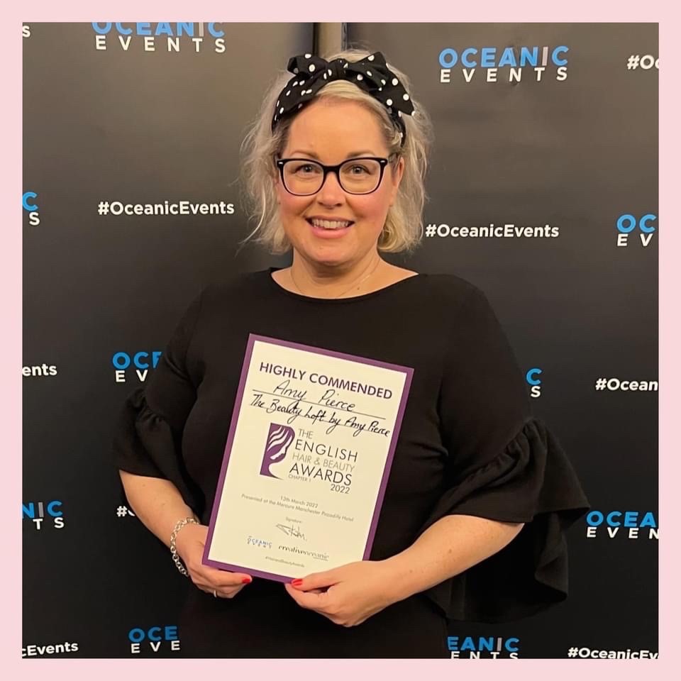 We would like to thank one of our amazing local employers. Amy Pierce owner of The Beauty Loft  in Norden came runner up for Beauty Therapist of The Year. 
We are so proud of you Amy and all you have achieved. 
#riversidesalon #hopwoodhallcollege #amypierce #thebeautyloft
