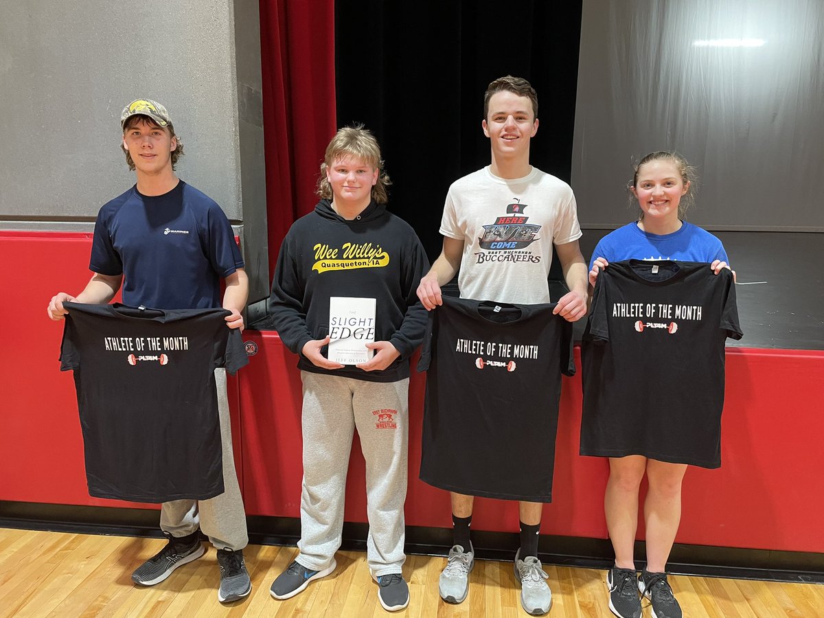 Congrats to our winter season athletes of the month in the weightroom/Q&amp;A Derrick Lindsay, Tucker Berns, Kirby Cook, and Lacy Anderegg. 🏋🏼<a href="/PLT4M/">PLT4M</a>