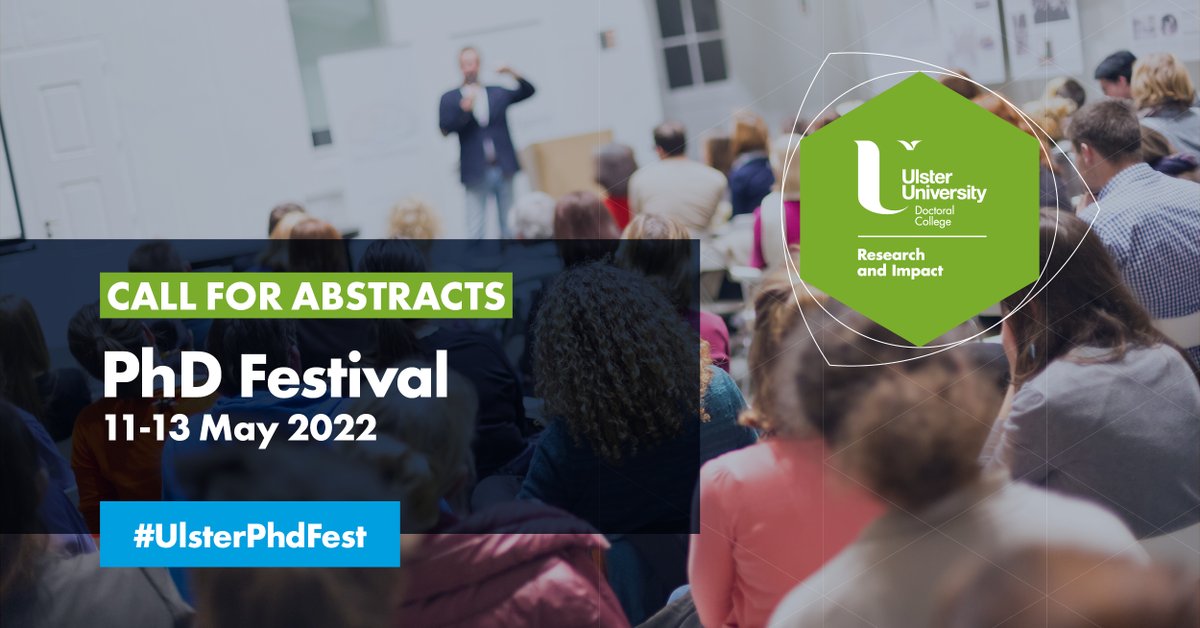 The deadline for submitting your abstract for #UlsterPhDFest is this Friday (25 March, 5pm)! Thanks to those who have submitted already - we are looking forward to receiving more this week. Submit here: forms.office.com/r/TGtRucMhnZ