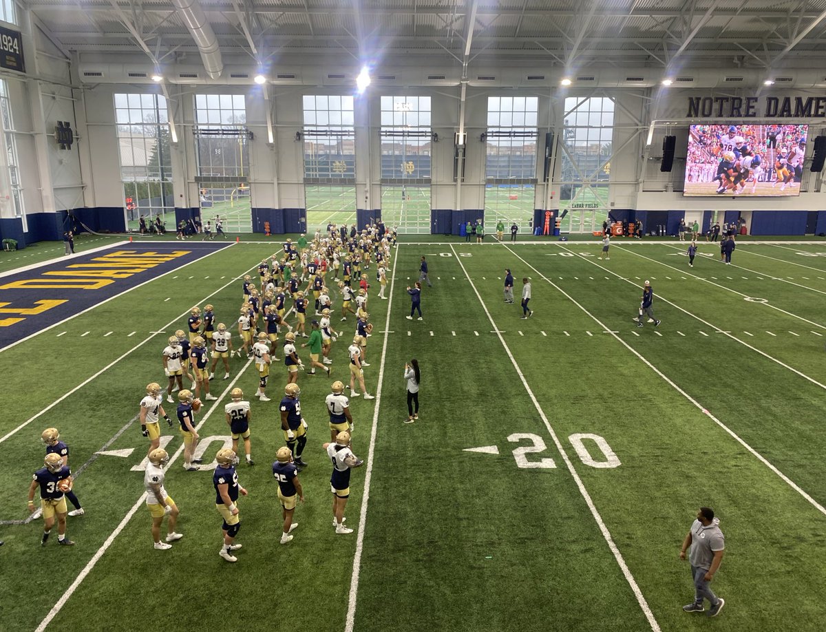CoachAllen_'s tweet photo. Great weekend in South Bend with @NDFootball 

@p_kollie_21 Can’t wait to watch you tear it up on the field this year! https://t.co/BwpBpZpI26