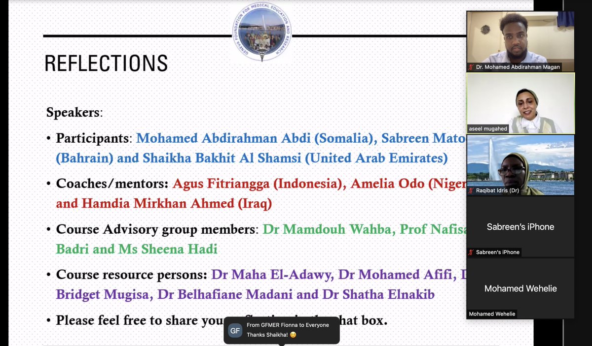 MSomalijecel's tweet photo. Such a pleasure to have the opportunity to deliver a speech towards my reflection of this year’s ASRH online training course organized by WHO EMRO and Geneva Foundation for Medical Education and Research @GFMER_SRHR . https://t.co/ZYO7ijwJ9Z