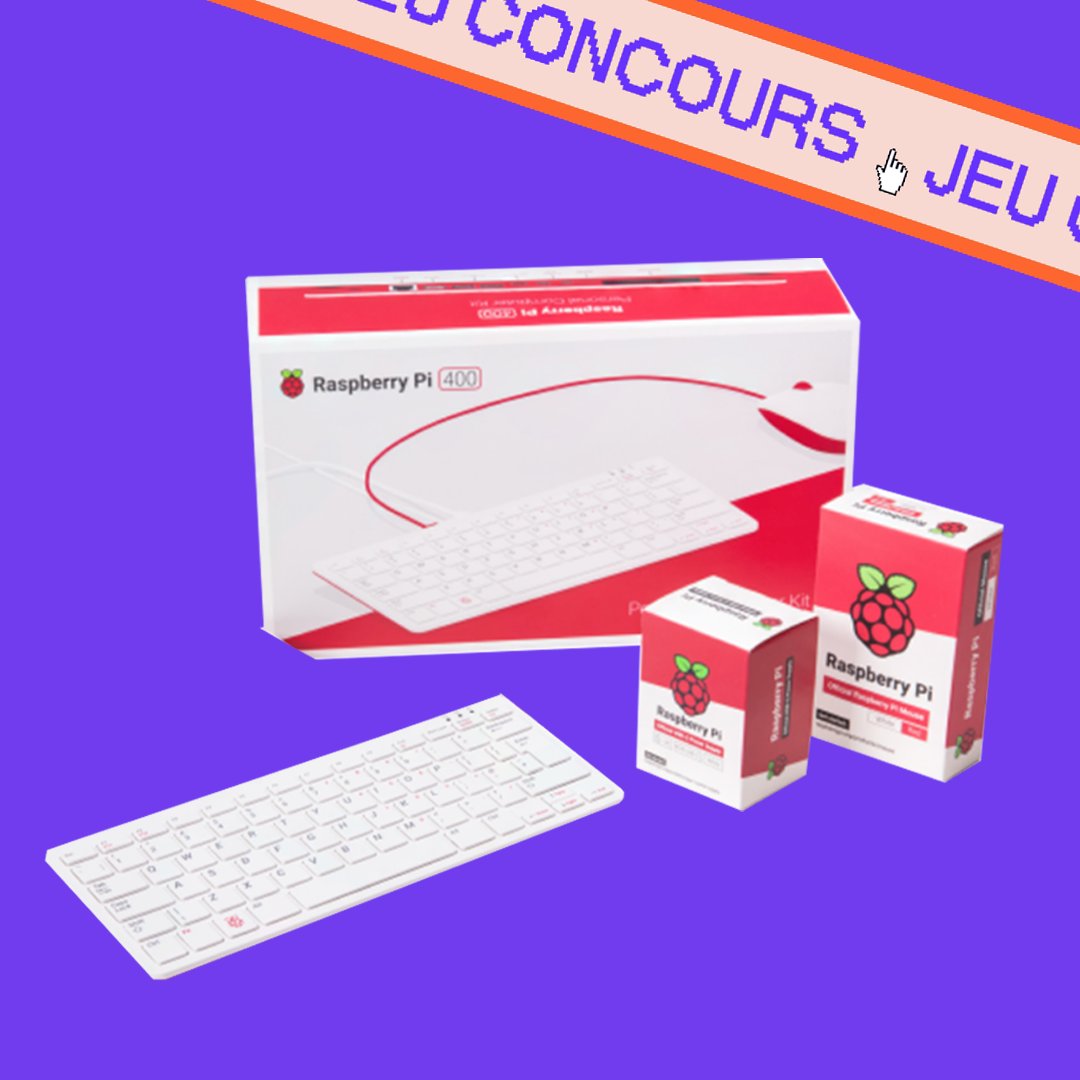 Gravenilvec's tweet photo. #Concours 🎁

Gagne 1 RaspberryPI 400

📱RT &amp; Follow @adatechschool 
📱Like
📱Tag 2 amis en commentaire 

Tirage le 28.03.22 🎁

#concours #raspberrypi https://t.co/08N0a5shpb