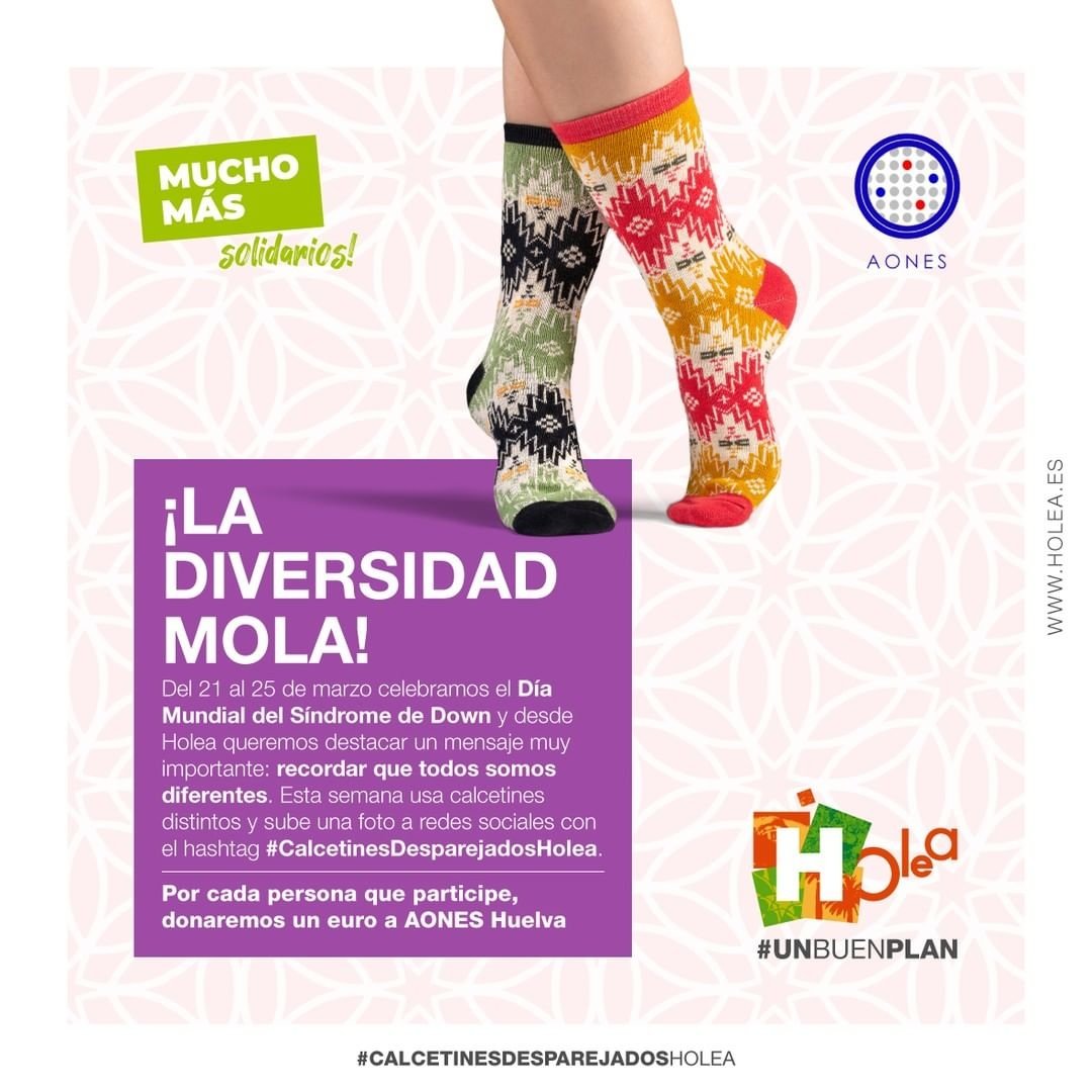 AonesDown's tweet photo. Por el #diamundialsindromededown @holeahuelva se enrolla con nosotros , te enrollas tú?. Quién sabe , tal vez incluso ya lleves uno de cada 😅🧐. https://t.co/r3xrfK7Ocw