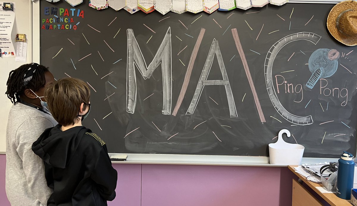 artiescola's tweet photo. Engeguem el Projecte PING-PONG 🏓 Partides d’art contemporani amb el suport del M/A\C Mataró. Avui hem llegit 🗣 la carta de l’artista @marcpratcodina Gràcies M/A\C @macmataro un any més, per fer-ho possible 🫀 @artiescola @escolamsola #dialegs #artista #ArtiJoc https://t.co/hSXOAbNLM3